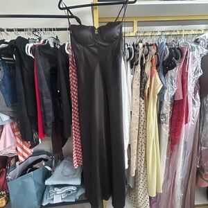 Elegant Black Spaghetti Strap Dress